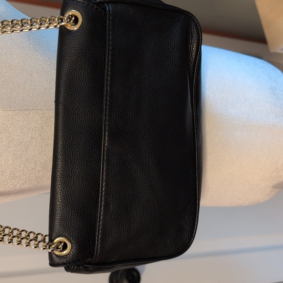 Michael Kors Black and Gold Leather Shoulder Bag - Picture 5 of 13